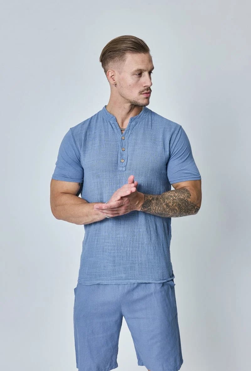 Cherolini Linnen Set Blauw